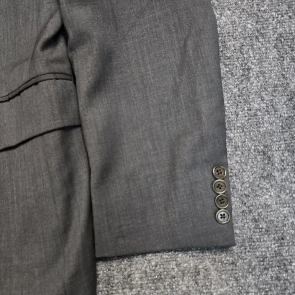 John Varvatos U.S.A. Blazer Mens 42R Grey Heathered 2-Button Sports Cost Jacket